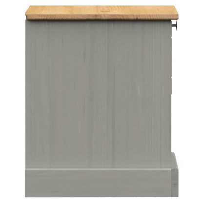 Mesita De Noche Vigo Madera Maciza De Pino Gris 42x35x42 Cm_4