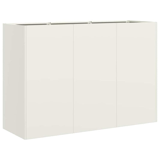 Jardinera De Acero Laminado En Frío Blanco 120x40x80 Cm_0
