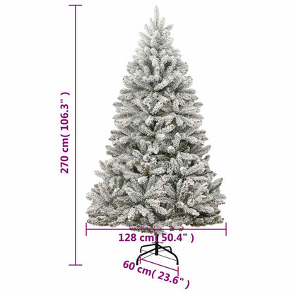 Vidaxl Árbol De Navidad Artificial Con Bisagras 300 Led Y Bolas 270 Cm_2