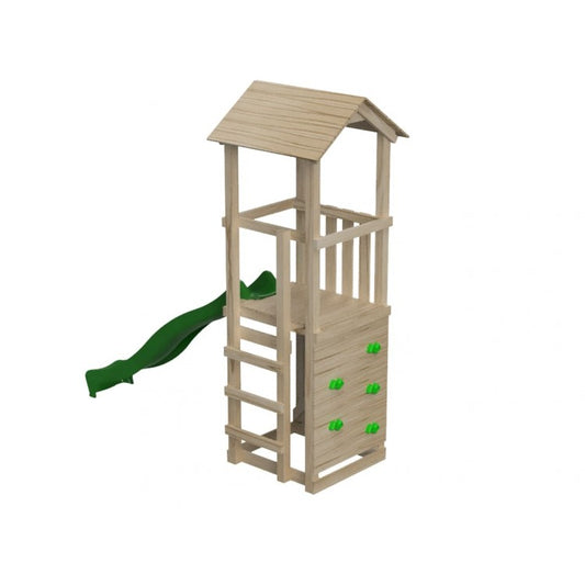 Parque Infantil Masgames Carlit L Techo De Madera Pared De Escalada._0