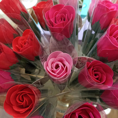 6 Rosas Con Pétalos De Jabón Aromático Para Baño Relax (rosa) - Regalo Original Para Días Especiales - Aroma Atalcado_5