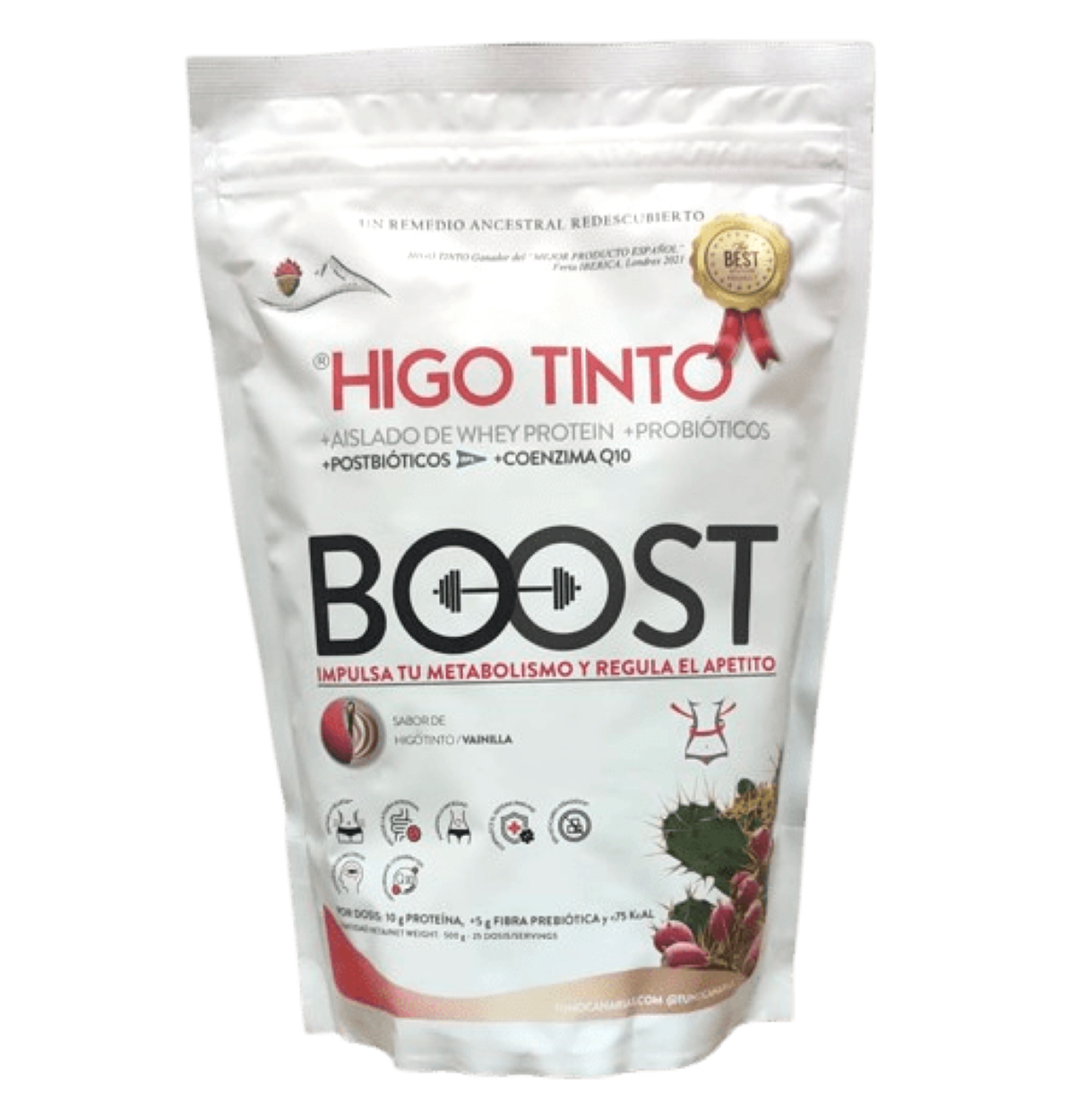 Higo Tinto Boost Vainilla (500 Gramos) – Polvo Energético Natural_0