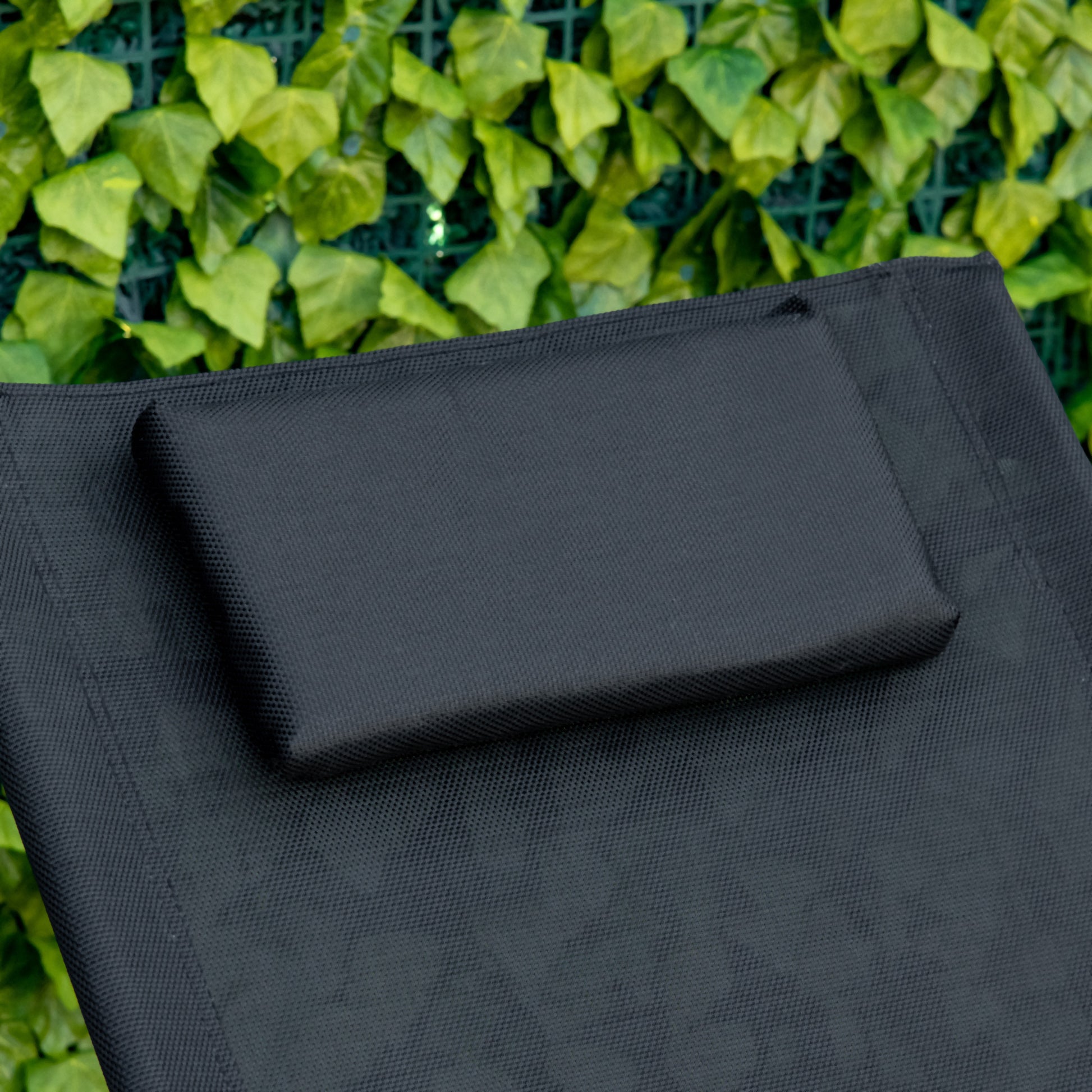 Outsunny Tumbona De Jardín Con Reposacabezas Y Reposapiés 160x59,5x83 Cm Negro_5