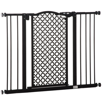 Pawhut Barrera De Seguridad De Perros Puertas Escaleras 74-105 Cm 2 Extensiones_0