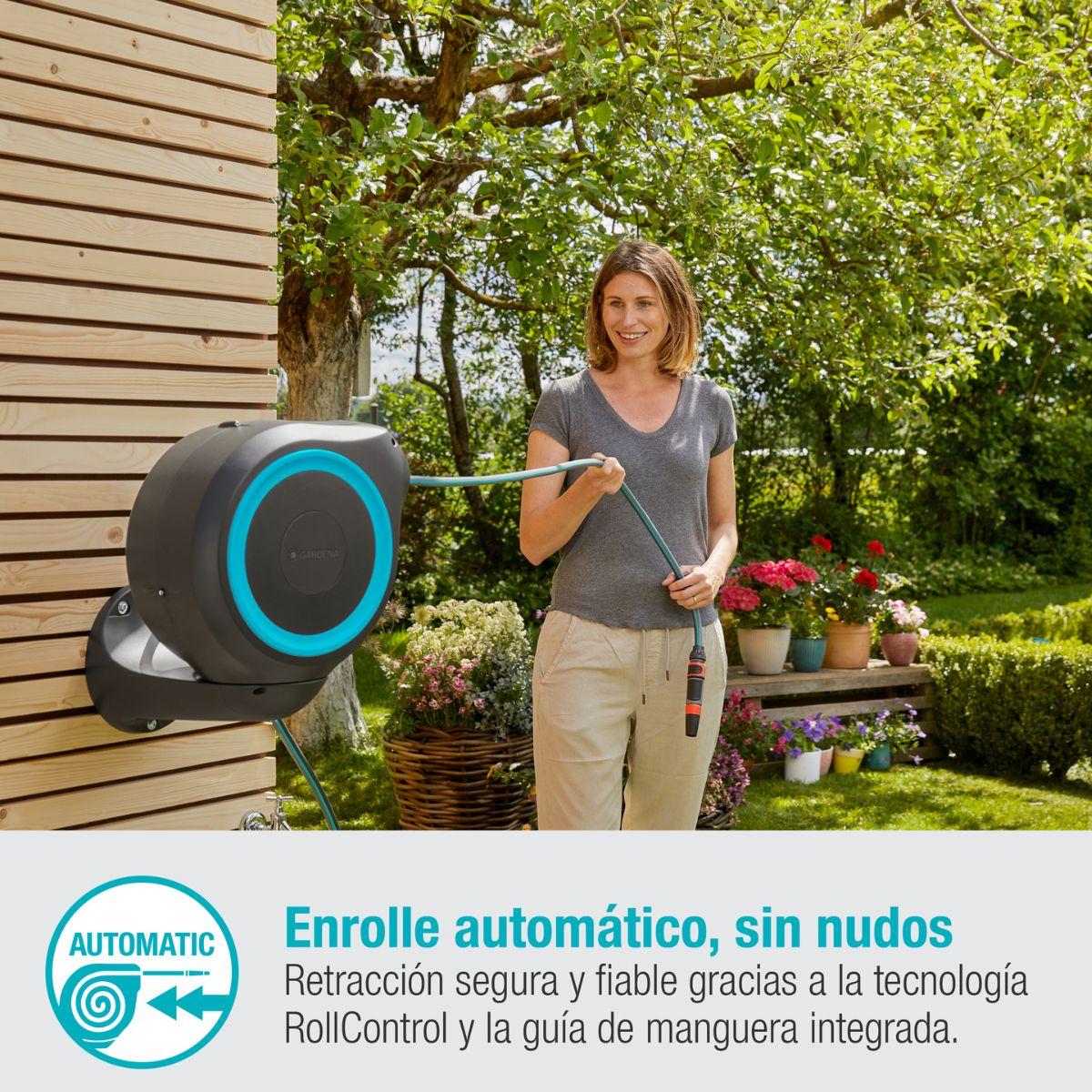 Enrolador de mangueira de parede Gardena RollUp S 15 m