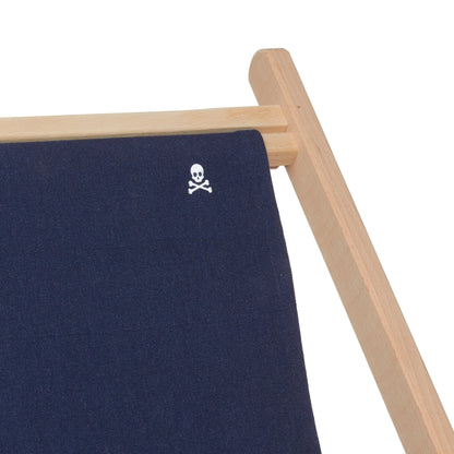Set De 2 Hamacas Plegables De Madera De Haya, Azul Oscuro, Sin Brazos - Scalpers_3