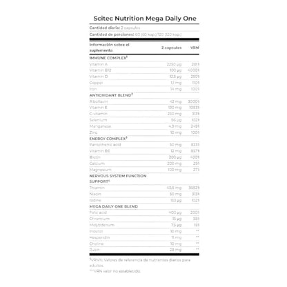 Mega Daily One - 120 Cápsulas - Complejos Multivitaminicos - Scitec Nutrition_1