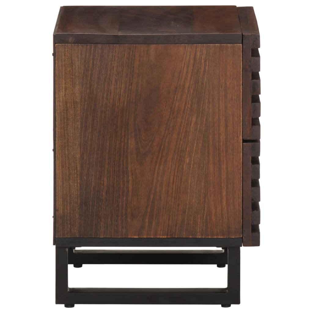 Mesitas De Noche 2 Uds Madera Maciza De Mango 40x34x46 Cm_3