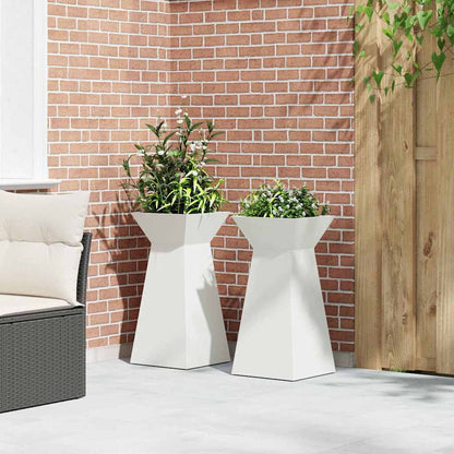 Maceta Pilar 2 Uds. Blanco 35 X 35 X 73 Cm_3