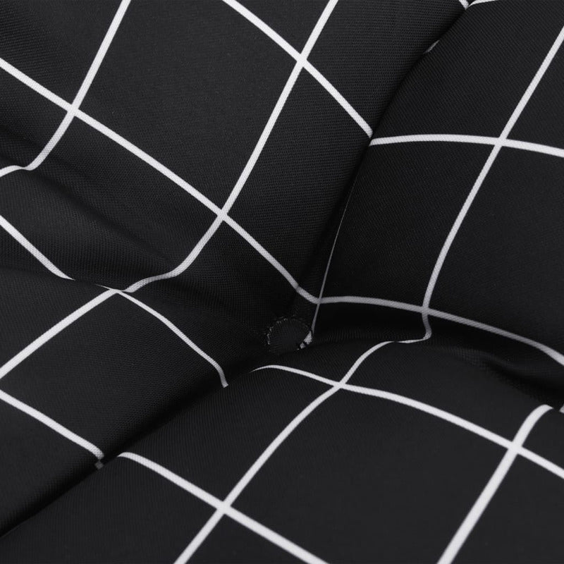 Vidaxl Cojines Para Silla 6 Uds Tela A Cuadros Negro 40x40x7 Cm_5