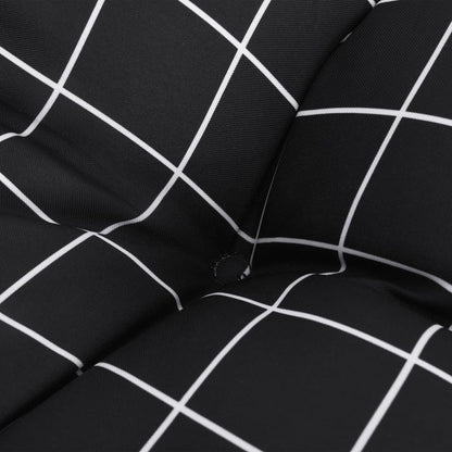 Vidaxl Cojines Para Silla 6 Uds Tela A Cuadros Negro 40x40x7 Cm_5