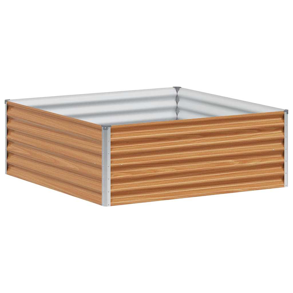 Arriate Elevado Marrón Claro 98 X 100 X 36 Cm Acero Galvanizado_0
