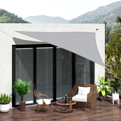 Outsunny Toldo Vela Triangular 5x5x5m Vela Sombra Para Terraza Jardín Camping_1