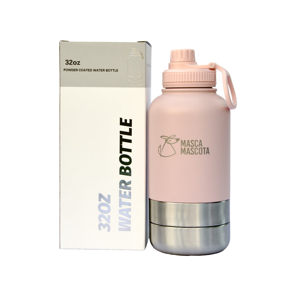 Botella 3 En 1 Para Perros Y Gatos. Acero Inoxidable Con Compartimentos Para Agua, Pienso Y Bebedero Integrado_3