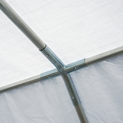 Outsunny Carpa 8x4x2,8m Acero Galvanizado Pabellón Carpas Boda Gazebo Cenador_3