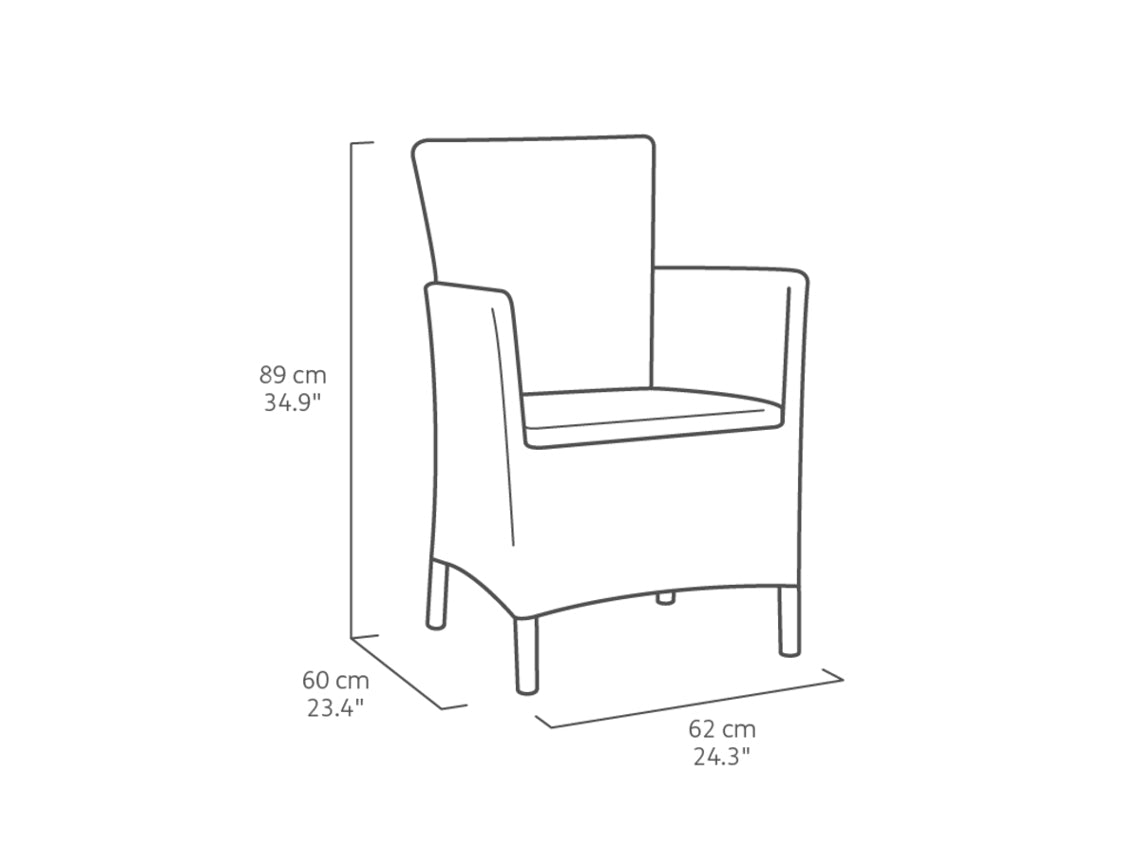 Keter Sillón Exterior Resina Con Cojín Iowa Capuchino Anxpxal Cm 62x60x89_4