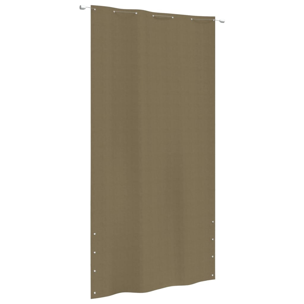 Vidaxl Toldo Pantalla Para Balcón De Tela Oxford Gris Taupe 140x240 Cm_0
