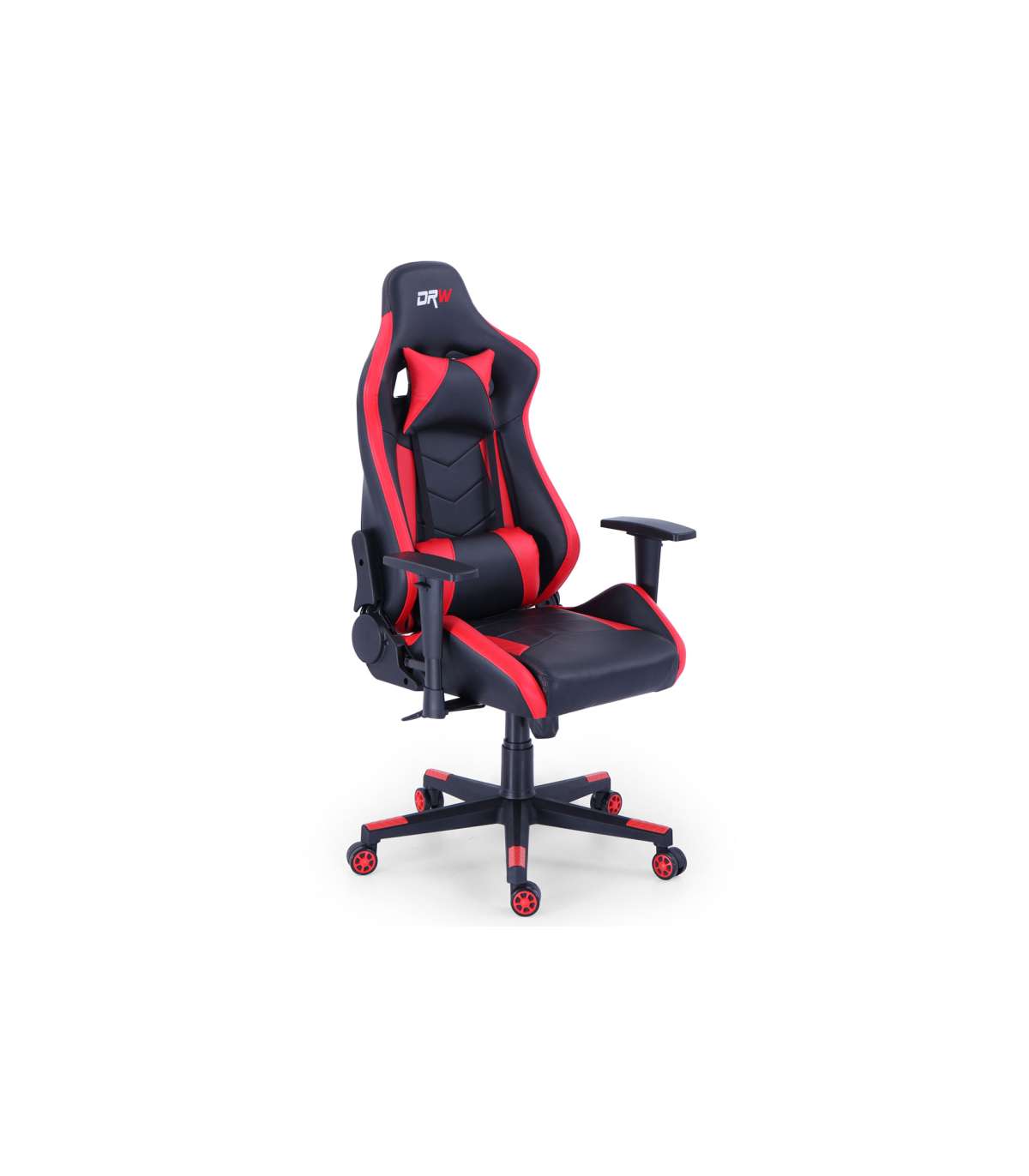 Sillon Giratorio Elevable Gamer Pro En Simil Piel Negro/rojo, 124-134 Cm(alto)70 Cm(ancho)70 Cm(fondo)._0