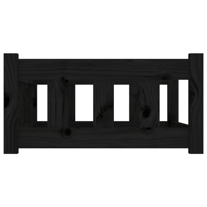 Vidaxl Cama Para Perros Madera Maciza De Pino Negro 75,5x55,5x28 Cm_4