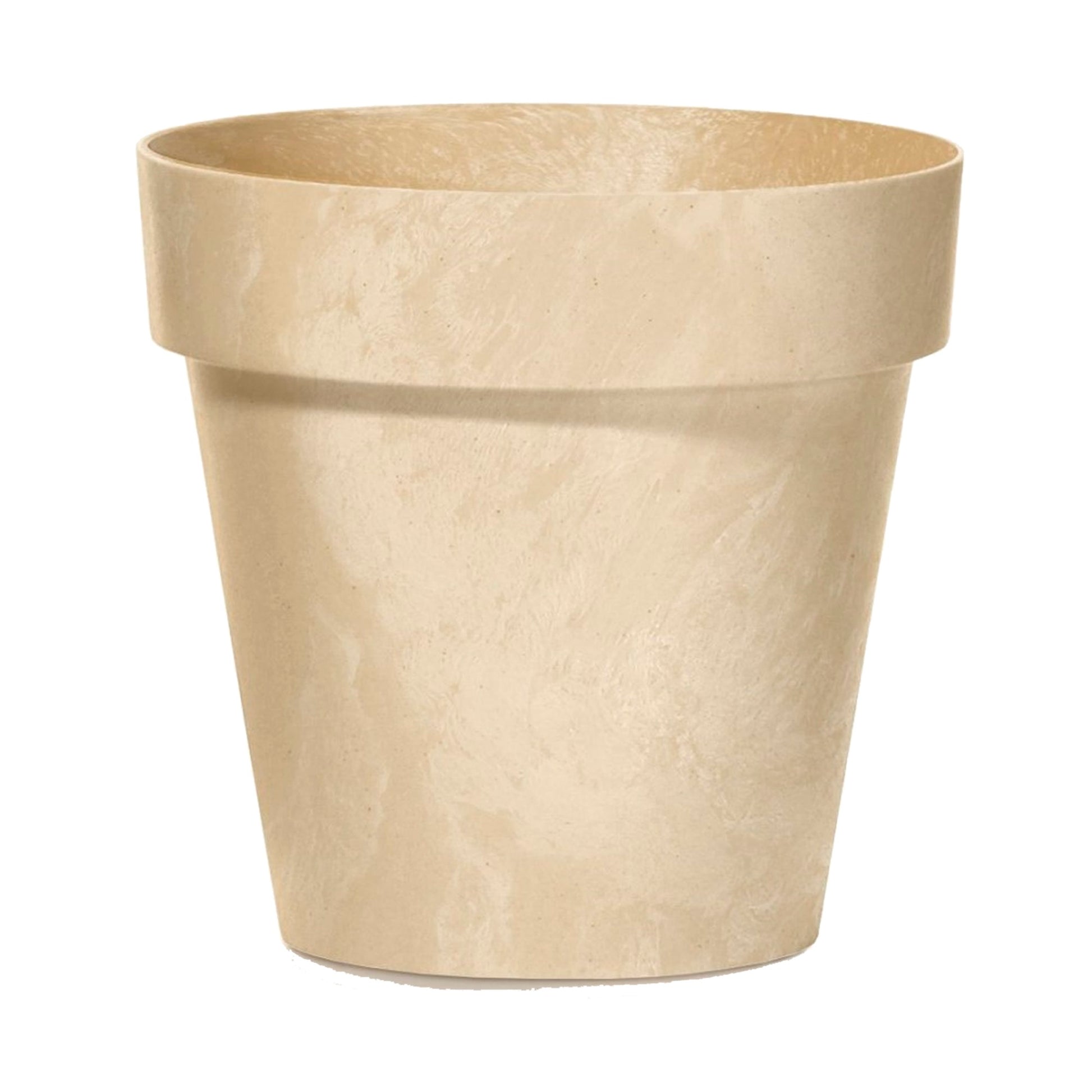 Maceta Cube Beton Effect 1,2l., Dimensiones (mm) 140x140x124, Color Crema_0