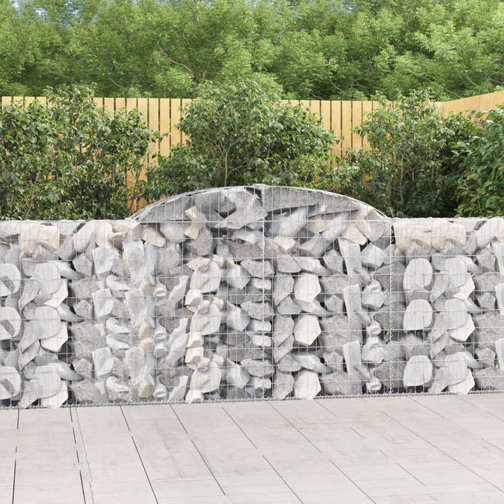 Cestas De Gaviones 11 Uds Forma Arco Hierro 300x30x100/120 Cm_1