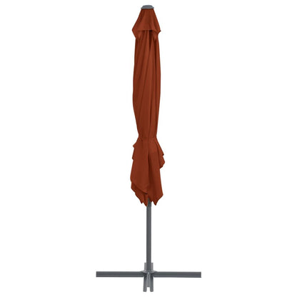 Vidaxl Sombrilla Jardín Voladiza Palo De Acero Terracota 250x250 Cm_3