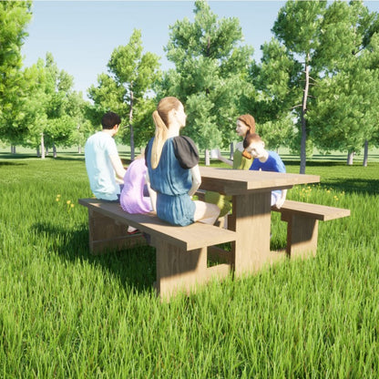 Mesa De Picnic Masgames Canet Mesa Sin Respaldo._5