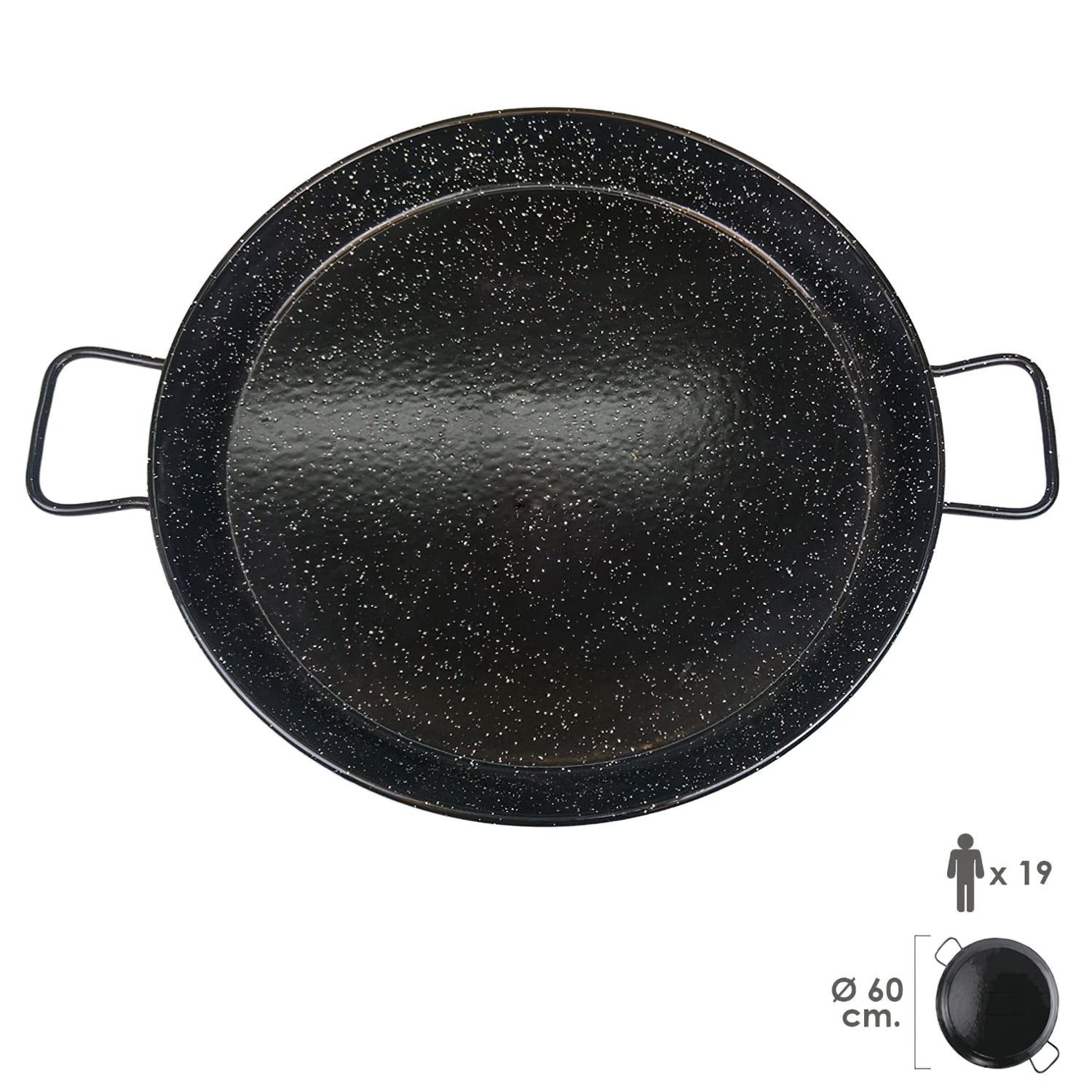Paellera Valenciana esmaltada 19 personas 60 cm_0