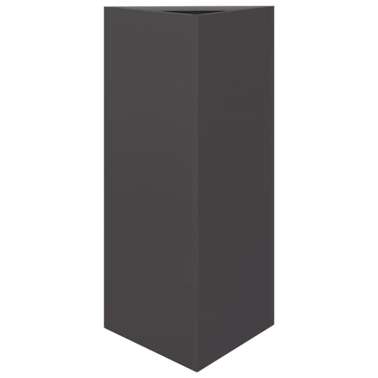 Jardinera Triangular Acero Negro 40x34,5x75 Cm_0