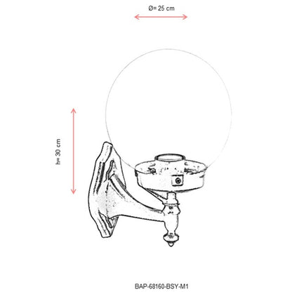 Aplique De Pared Para Exterior, Abs , Negro, 25x25x30, Casquillo E 27 Max 60 W