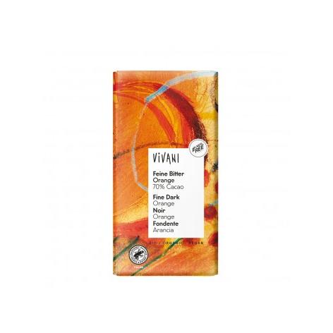 Vivani Chocolate Negro Biológico 70% com Laranja 100g