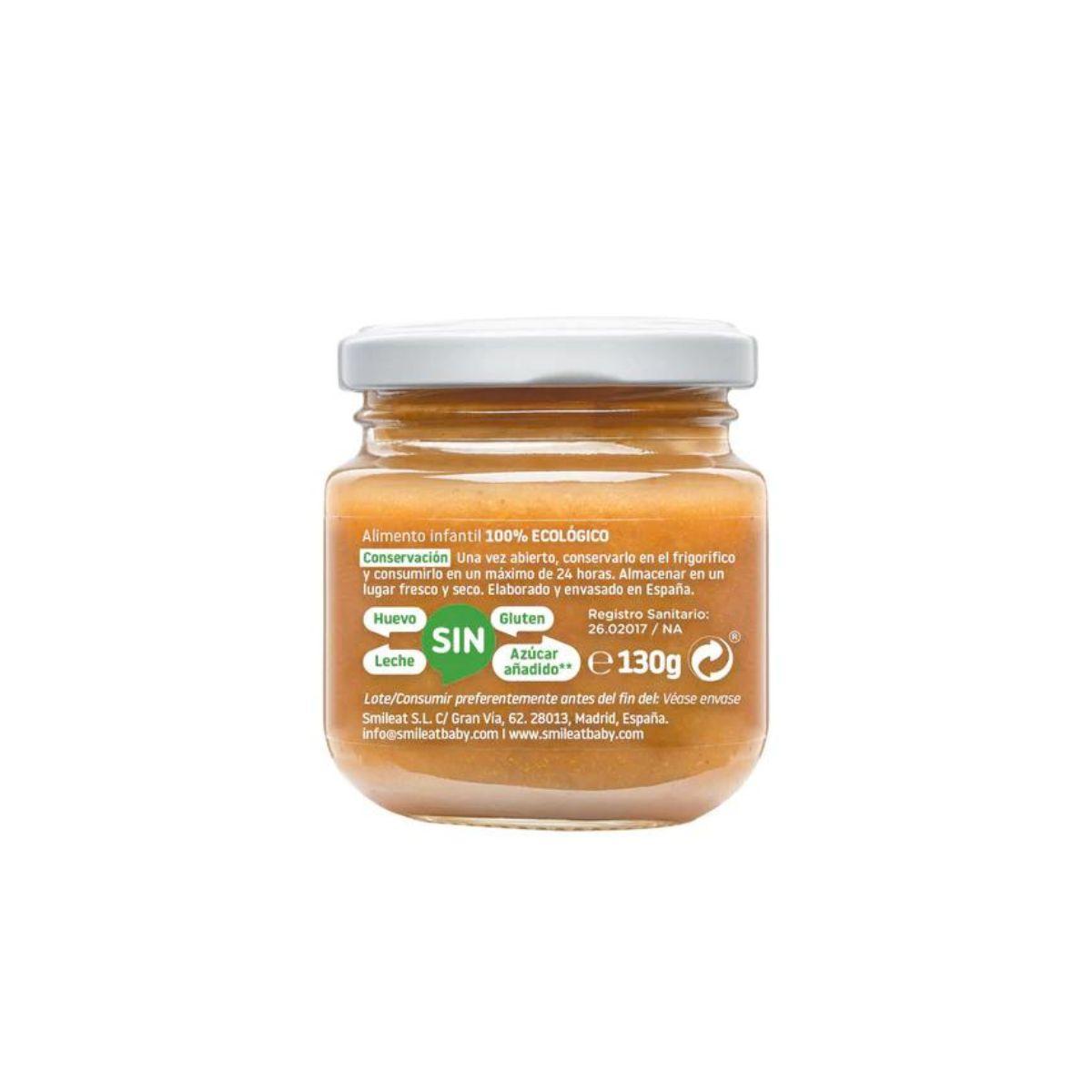 PROMO 3x Tarrito BIO pera y manzana +6 meses Smileat, 130g