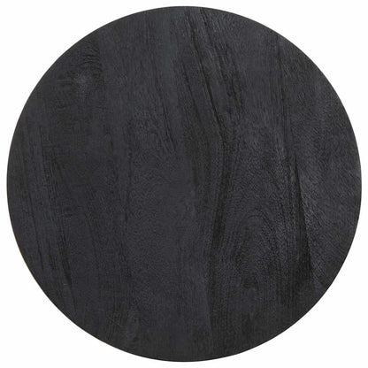 Mesa Auxiliar Madera Maciza De Mango Negra Ø40x40 Cm_2