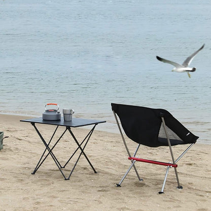 Well Home Mesa Plegable En Metal Color Negro 56x40x46cm_3