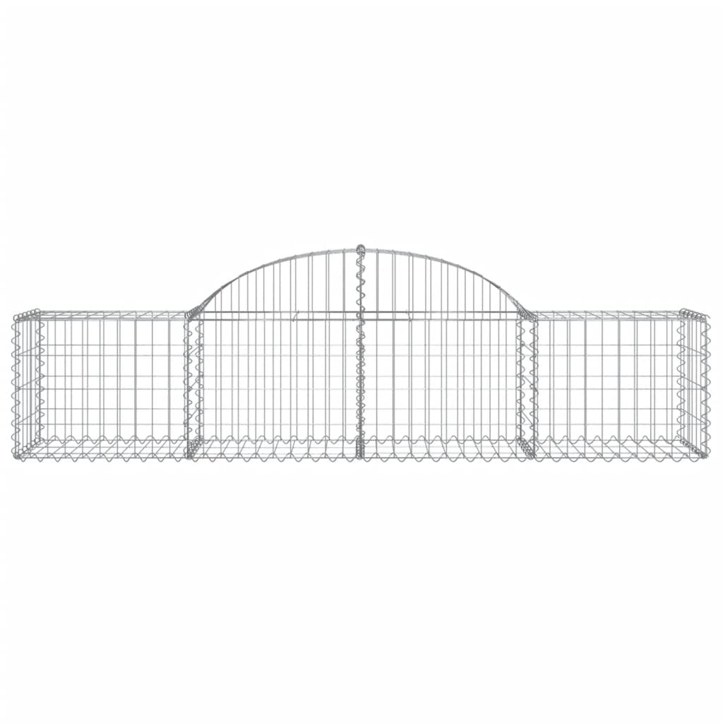 Cestas De Gaviones 40 Uds Forma De Arco Hierro 200x50x40/60 Cm_3