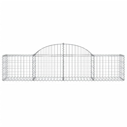Cestas De Gaviones 7 Uds Forma De Arco Hierro 200x50x40/60 Cm_3