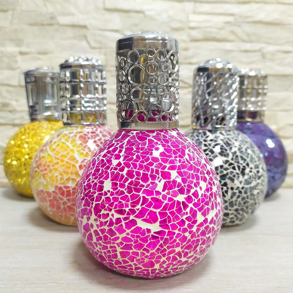Lámpara Catalítica Mosaico Fucsia + Aroma Cotton Clean 500ml - Elimina Olores, Perfuma Y Mejora La Calidad Del Aire_4
