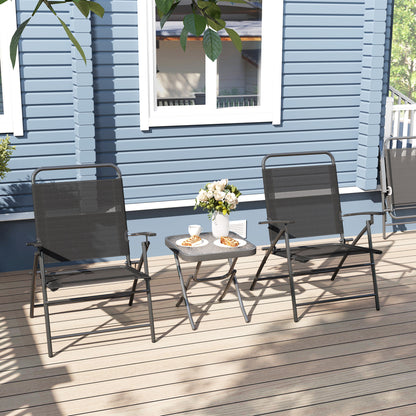 Outsunny Conjunto De Mesa Y Sillas De Terraza Exterior Plegables De 3 Piezas_3
