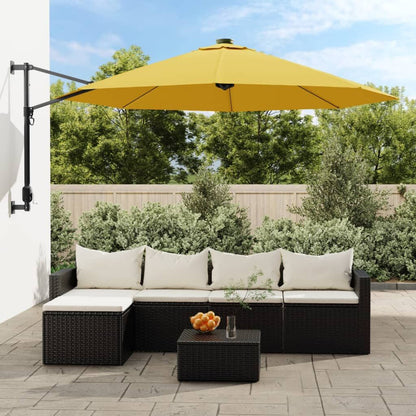 Vidaxl Sombrilla De Pared Amarillo 290 Cm_1
