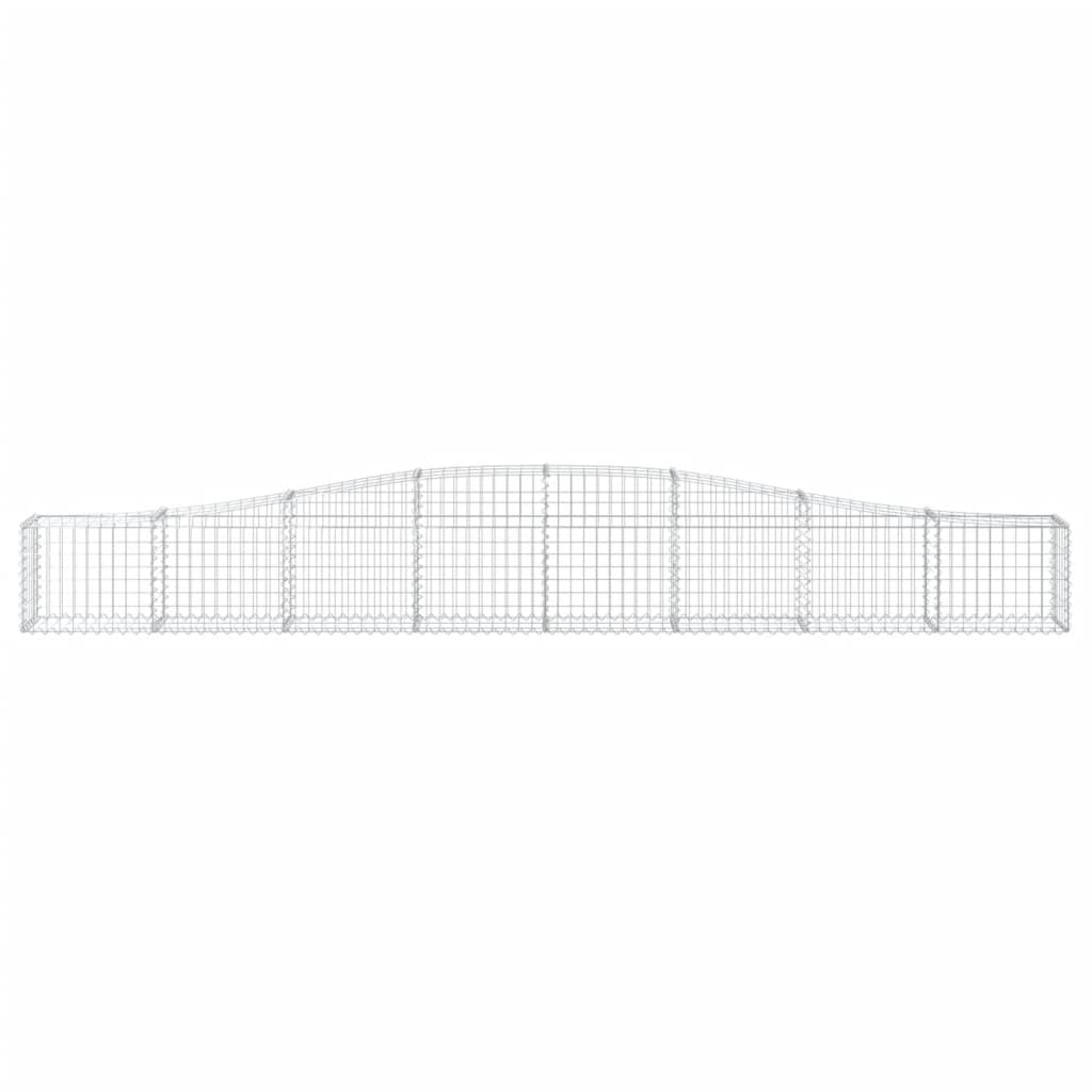 Cestas De Gaviones 4 Uds Forma De Arco Hierro 400x30x40/60 Cm_3