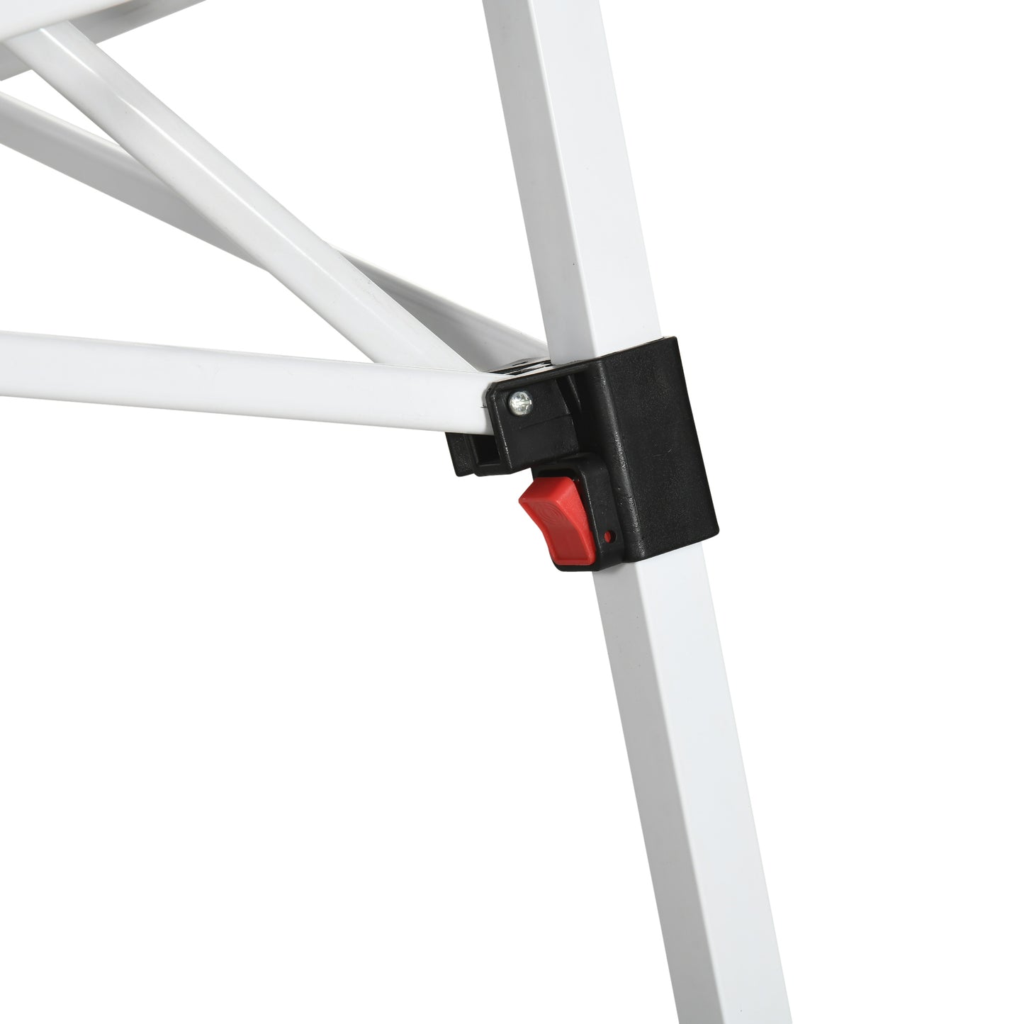 Outsunny Carpa Plegable 2 Paredes Laterales 2,89x2,89 M Altura Ajustable Blanco_3
