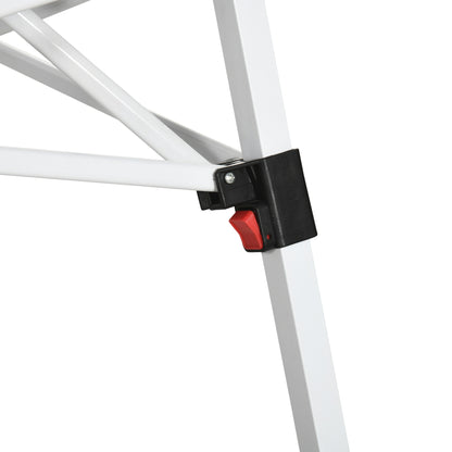 Outsunny Carpa Plegable 2 Paredes Laterales 2,89x2,89 M Altura Ajustable Blanco_3