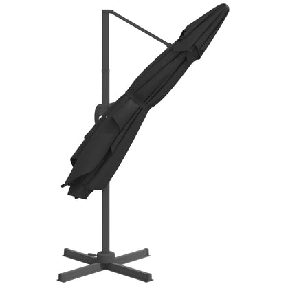 Vidaxl Sombrilla Colgante Con Poste De Aluminio Negro 400x300 Cm_4