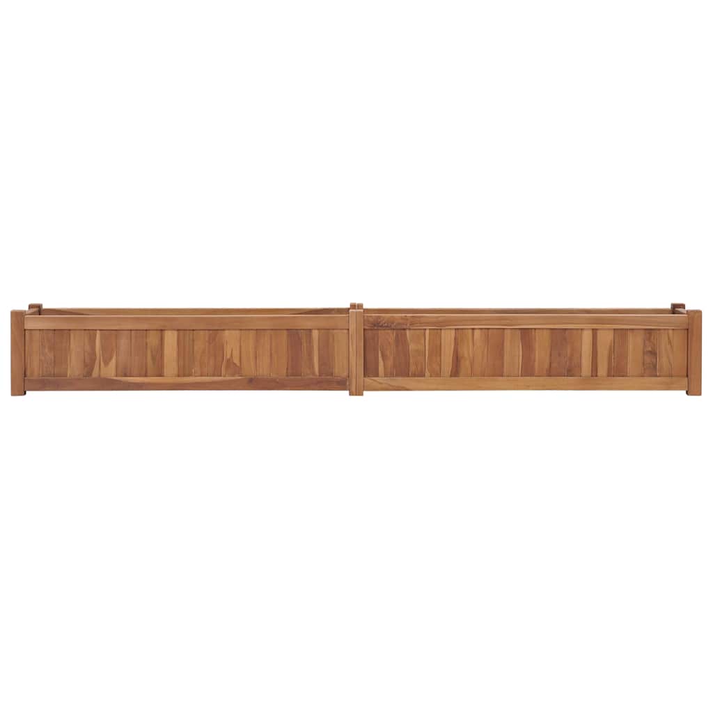 Arriate Elevado Madera Maciza De Teca 200x30x25 Cm_0