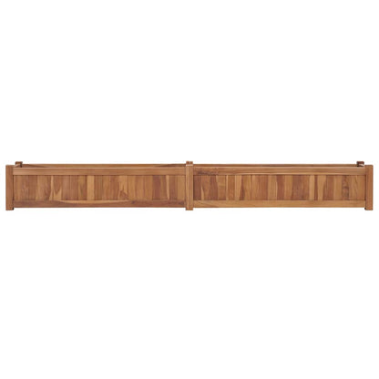 Arriate Elevado Madera Maciza De Teca 200x30x25 Cm_0