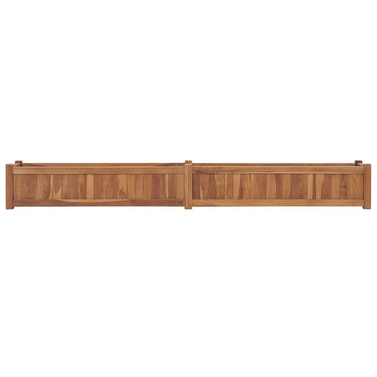 Arriate Elevado Madera Maciza De Teca 200x30x25 Cm_0