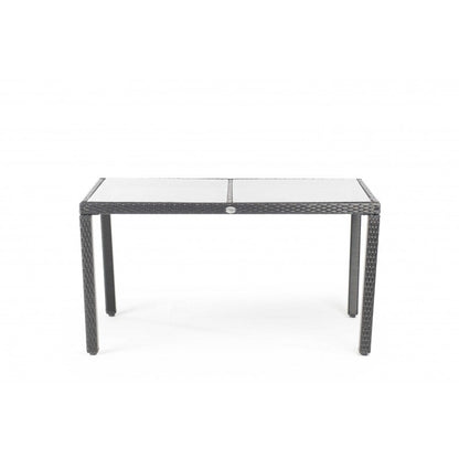 Muebles De Jardín Comedor Formentera 6 Plazas Ratán Sintético Negro Kiefergarden_4