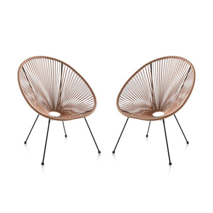 Pack 2 Sillones Jone Metal, Marrón, 80 X 85 X 71_1