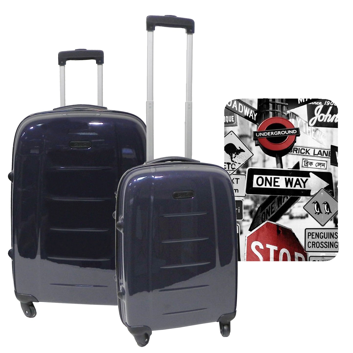 Set De 2 Maletas Trolleys Con Funda Protectora'travel Tips'_0