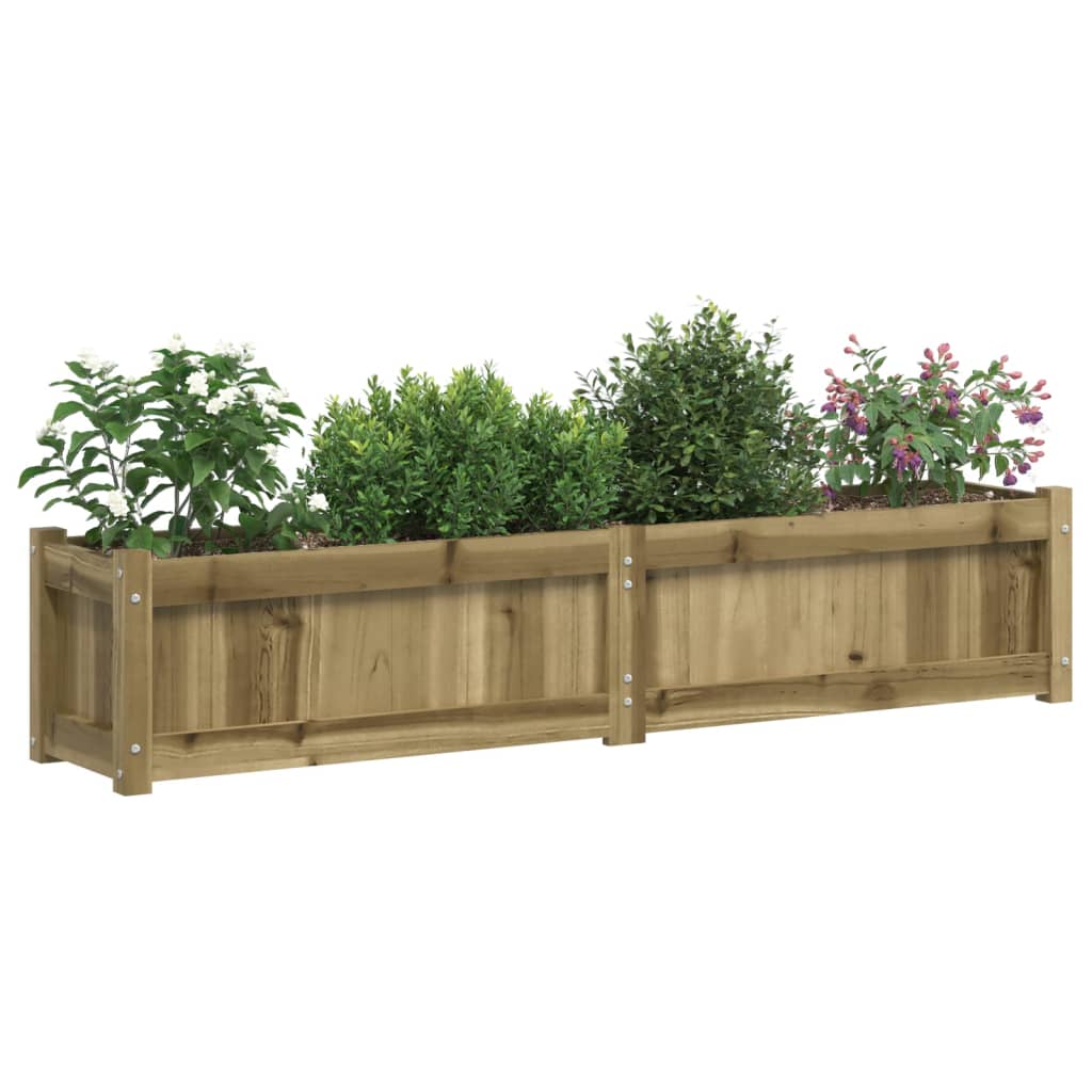 Jardinera De Madera De Pino Impregnada 150x31x31 Cm_3